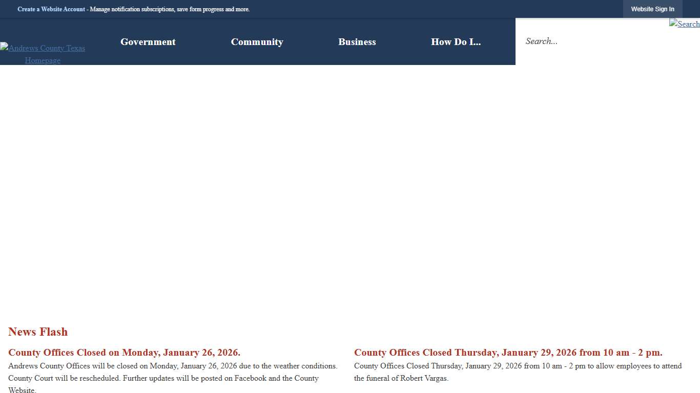 Andrews County, TX Official Website